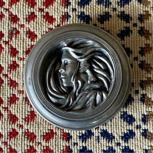 Vintage Jean Fraser for Aitkens Pewter Jewelry Trinket Box 1970s Canadian Design